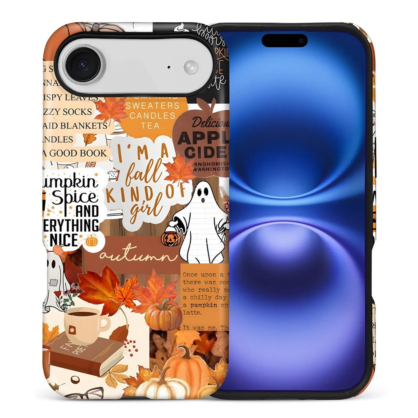 Case for iPhone 17,Drop Protection Hybrid 2-Layer Hard Phone Cover-Vintage Christmas Stamps Collage