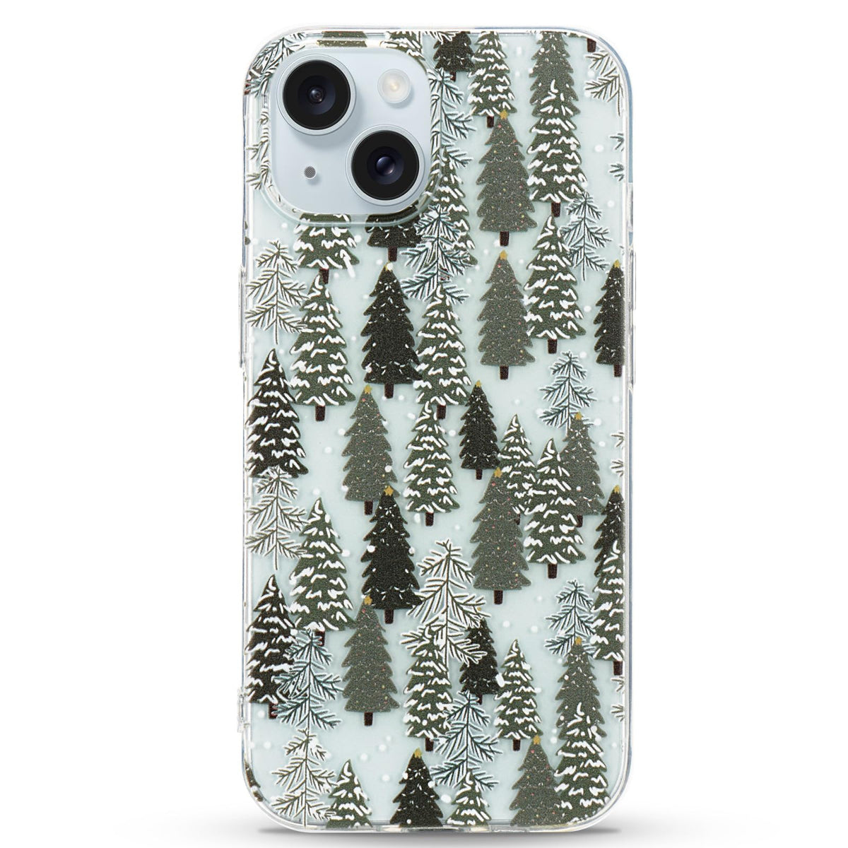 LCHULLE for iPhone 12/12 Pro Christmas Case Xmas Santa Holiday Clear Case | Cute Transparent Design for Women Men Kids, Slim Fit Soft TPU Silicone Shockproof Protective Back Cover - Xmas Tree