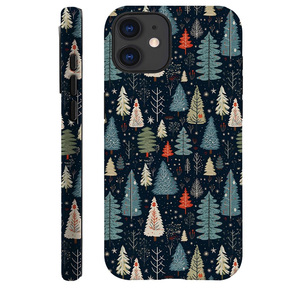 Compatible with iPhone 15 Pro,Durable & Shockproof Phone Case Cover Design - Christmas Retro Doodle