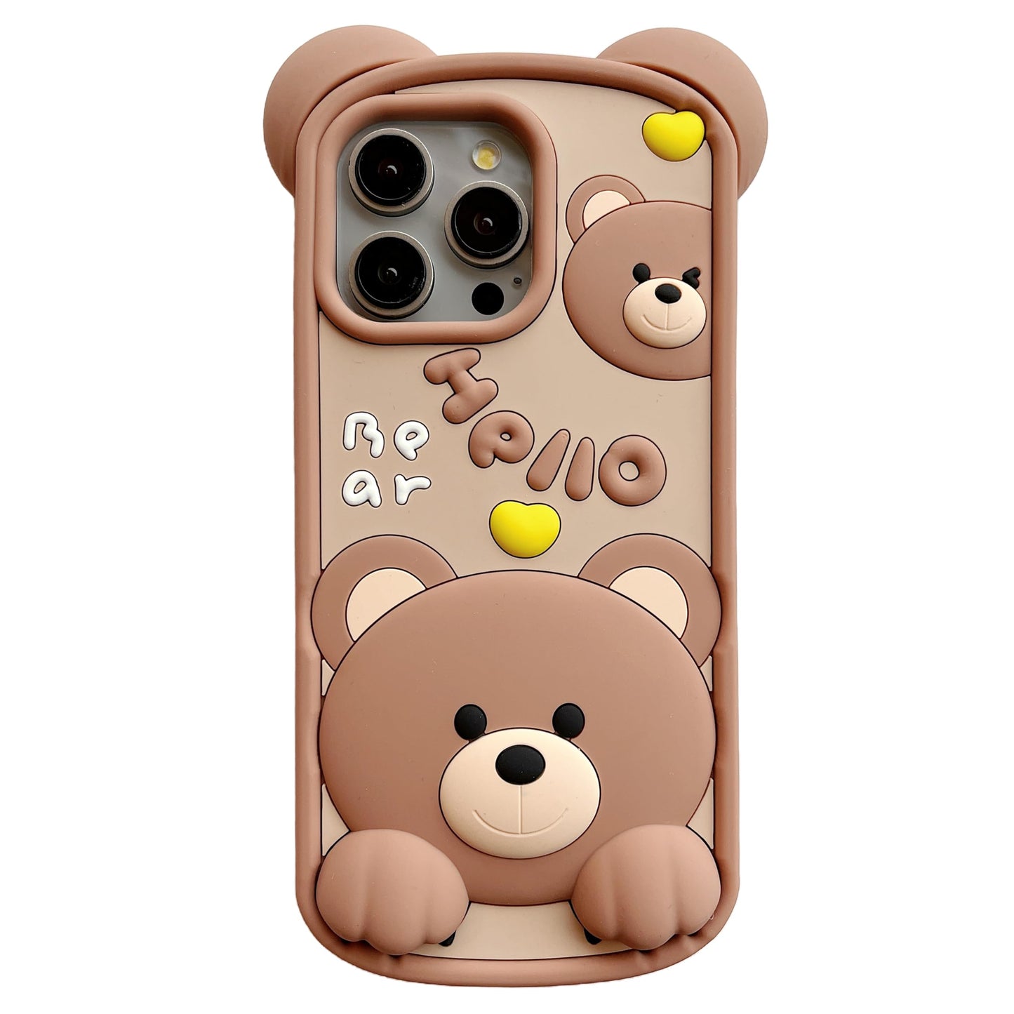 3D Dinosaur Case,Cartoon Cute Kawaii Character Funny Pressing Dinosaur Kids Teens Girls Women Shockproof Soft Silicone Case for iPhone 13/iPhone 14/iPhone 15 6.1 inch