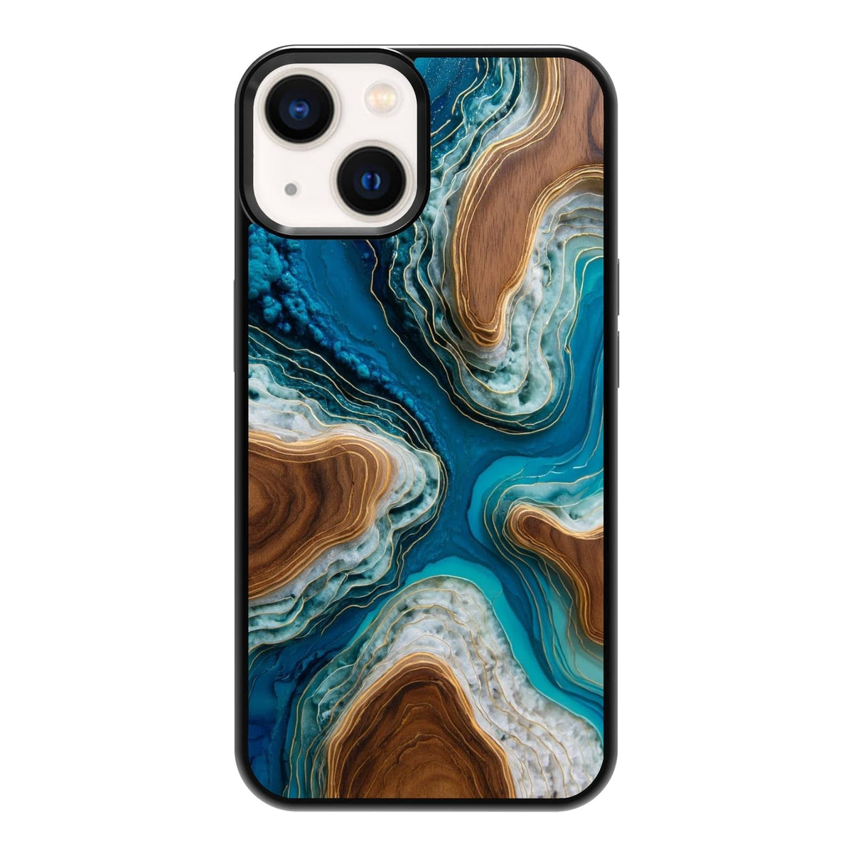 Four Seasons Tree of Life Watercolor Nature Phone Case, Shockproof Protective Cover for iPhone 11 12 13 14 15 16 17 Pro Max Plus Mini XR 7 8 SE