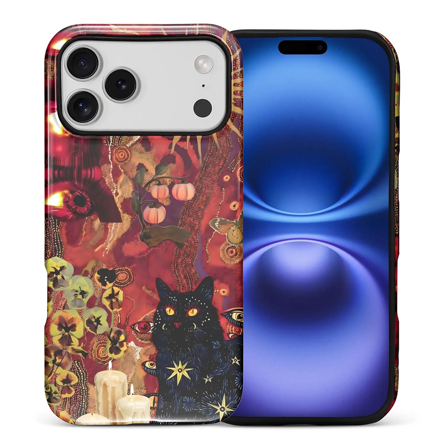 for iPhone 17 Pro Max Case,Hybrid 2-Layer Hard Shell + Silicone Protective Case -Resistant Shockproof- Ally's Dog's Cute College Summer Flower Collage