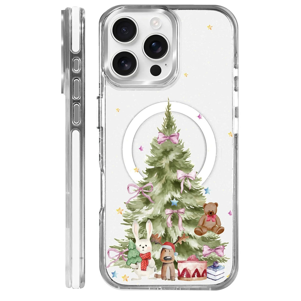 for iPhone 15 Case,Compatible with MagSafe,The Transparent TPU Silicone Protects The Phone Case from Drops, Slips and Fingerprints.Blue Ocean Whale Shark Octopus Turtle Collage