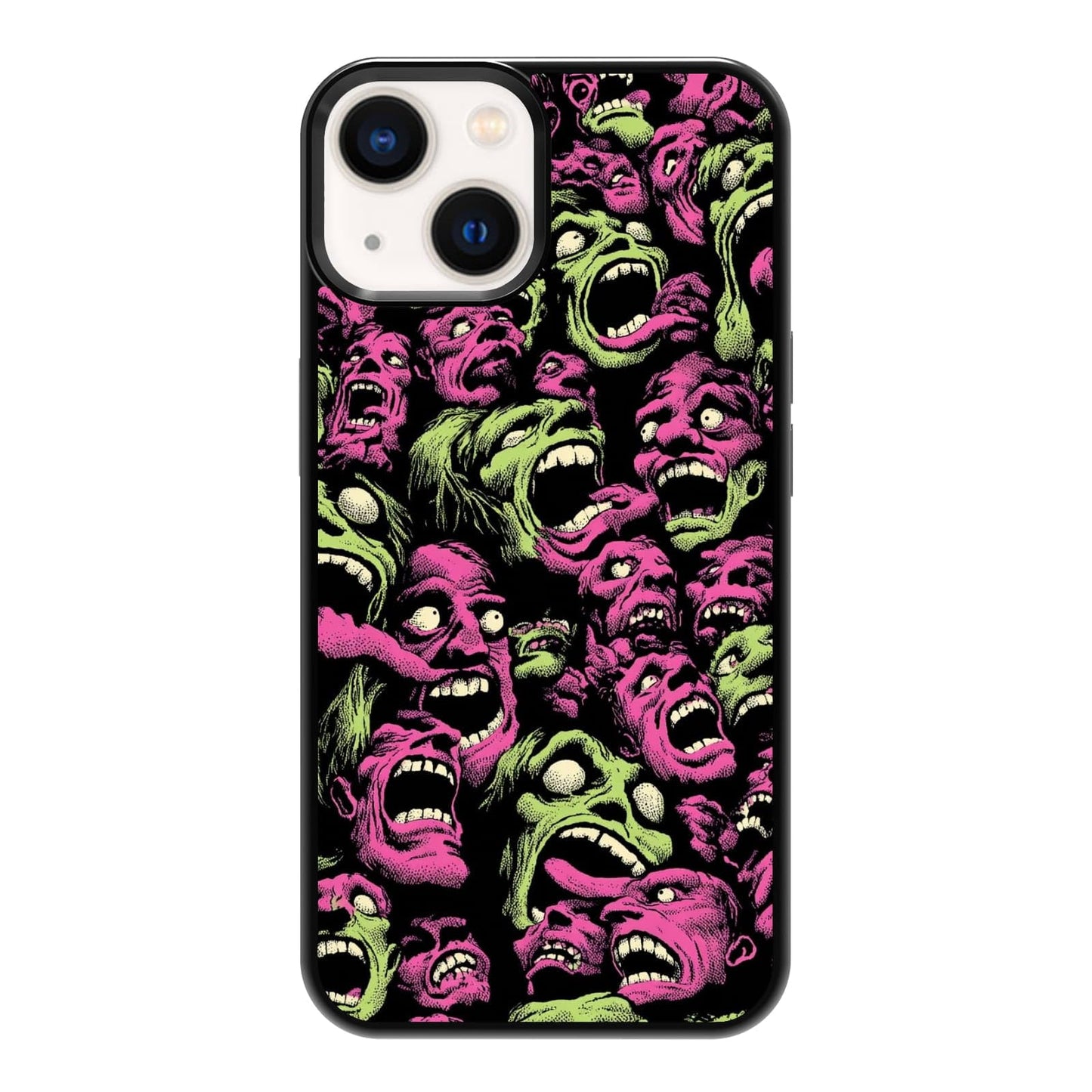 Elegant Forest Green Botanical Leaf and Plant Illustration Phone Case, Shockproof Protective Cover for iPhone 11 12 13 14 15 16 17 Pro Max Plus Mini XR 7 8 SE