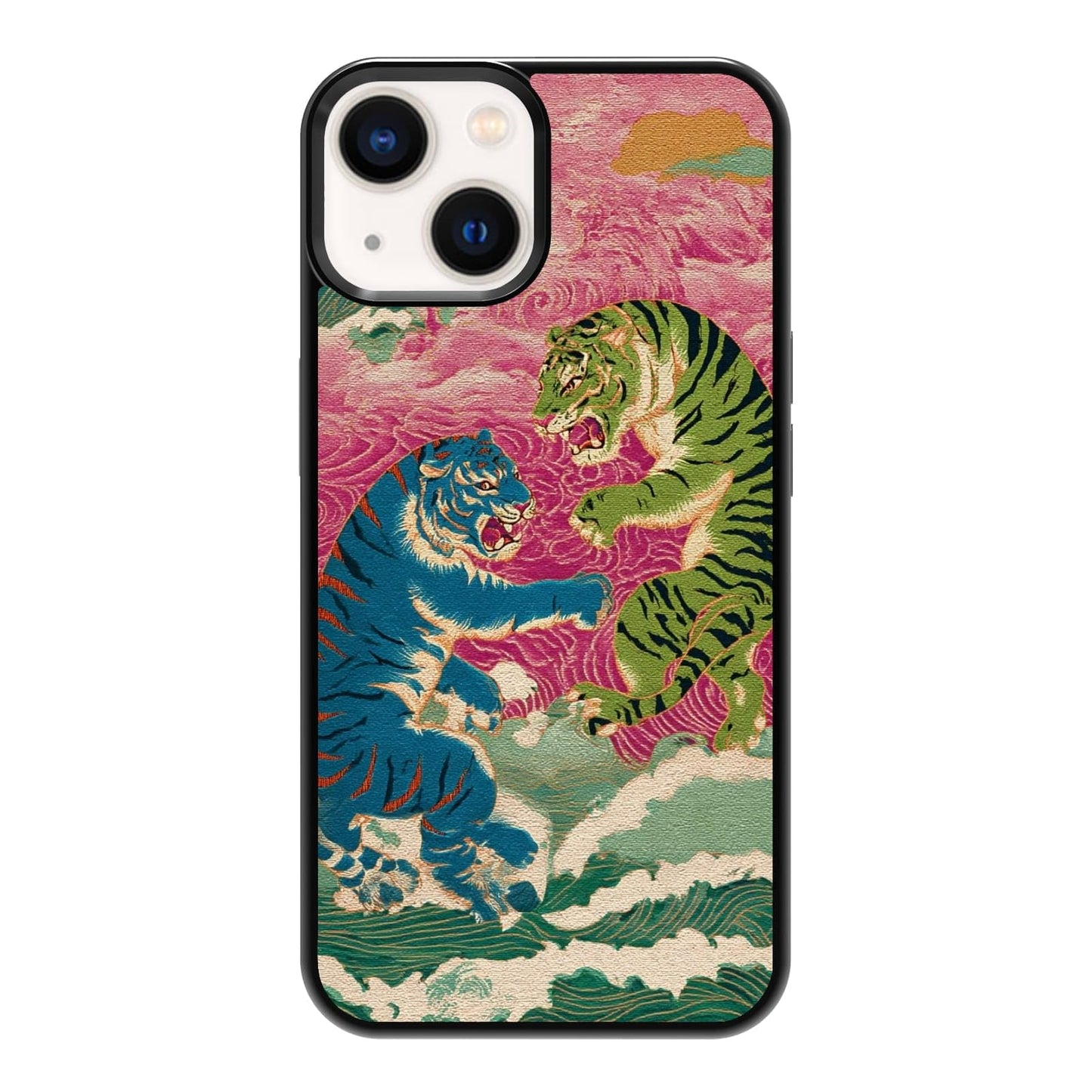 Dark Botanical Wildflower Forest Green Leaf White Blossom Nature Art Phone Case, Shockproof Protective Cover for iPhone 11 12 13 14 15 16 17 Pro Max Plus Mini XR 7 8 SE