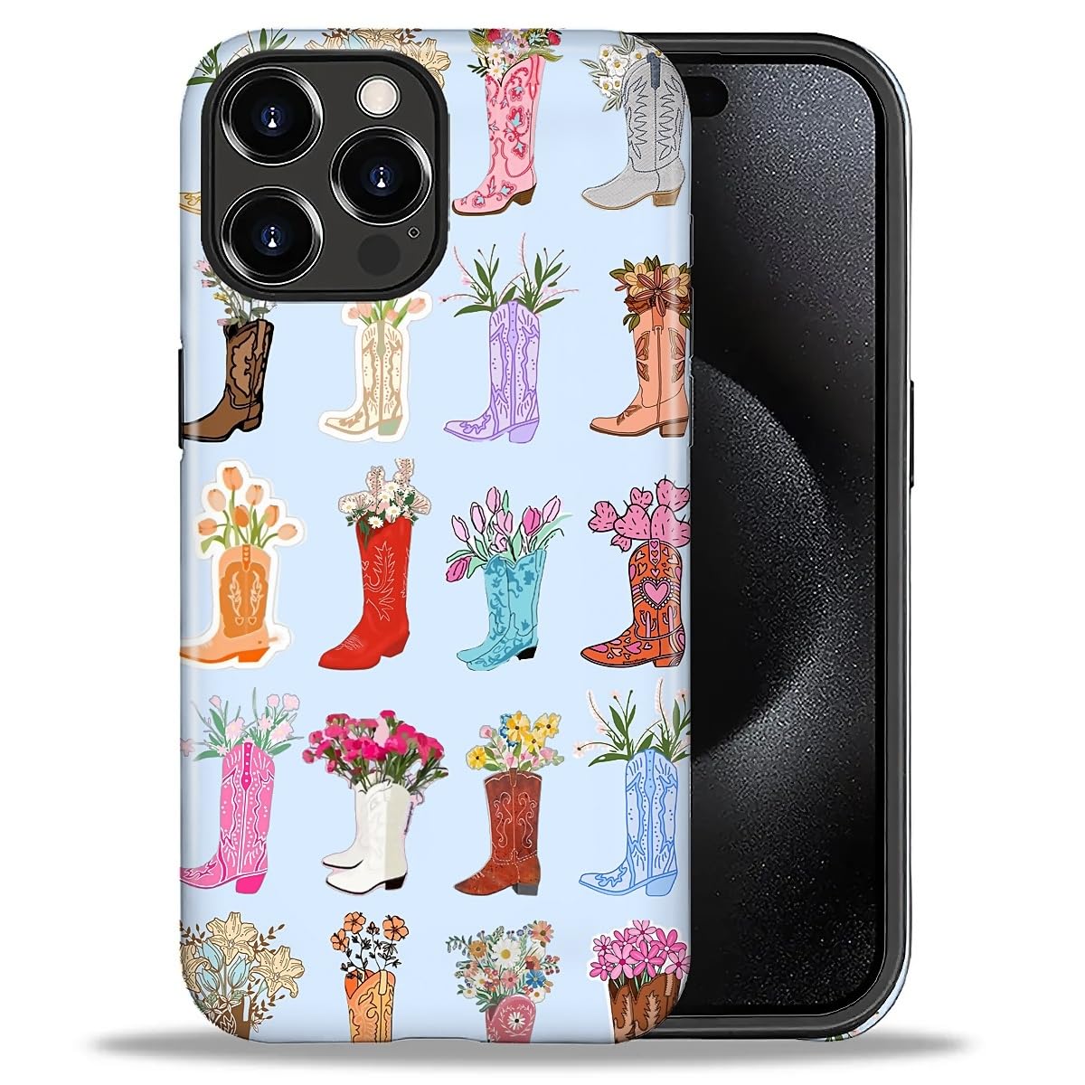 DAIZAG Case for iPhone 13 iPhone 14, Christmas Coffee Snowflake Cane Full-Body Design Hybrid Dual Protection Soft TPU + Hard PC, Shockproof Scratch-Resistant Protective Cover Phone Case for Men Women