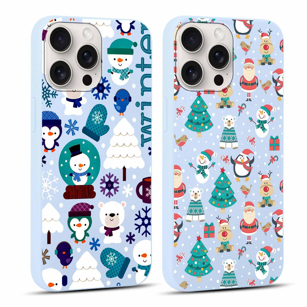 2 Pack Merry Christmas Phone Case for iPhone 16 6.1", Cute Xmas Christmas Tree Pattern Case with Candy Design Christmas Decorations Gifts Shockproof Soft Silicone Cover for Girl Women