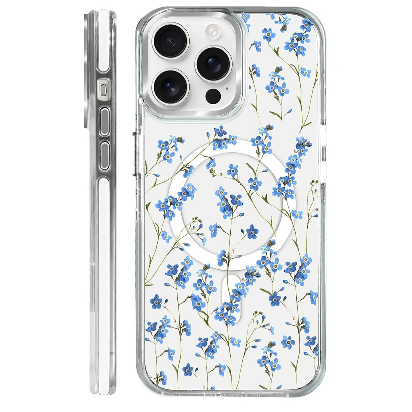 for iPhone 15 Case,Compatible with MagSafe,The Transparent TPU Silicone Protects The Phone Case from Drops, Slips and Fingerprints.Blue Ocean Whale Shark Octopus Turtle Collage