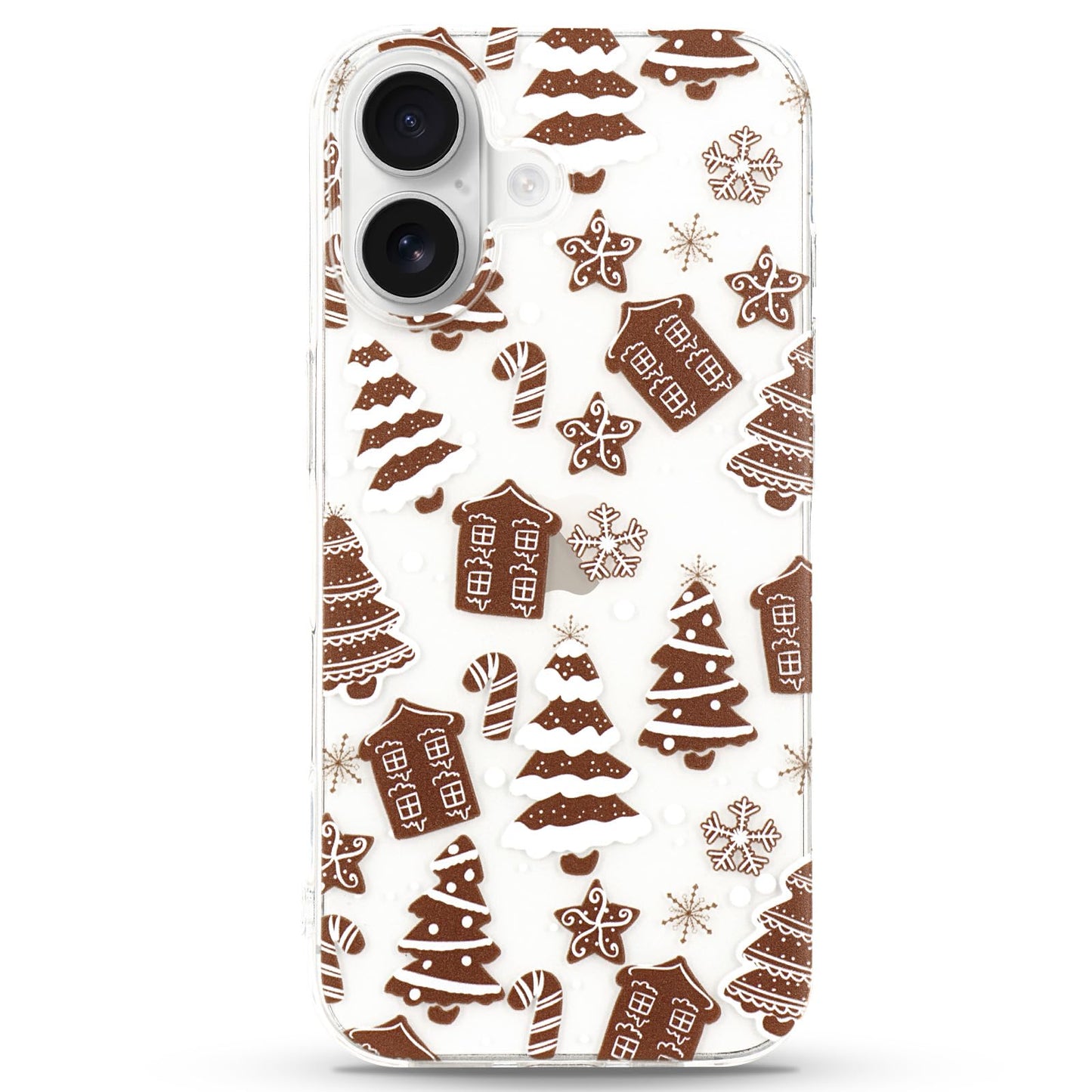 LCHULLE for iPhone 12/12 Pro Christmas Case Xmas Santa Holiday Clear Case | Cute Transparent Design for Women Men Kids, Slim Fit Soft TPU Silicone Shockproof Protective Back Cover - Xmas Tree