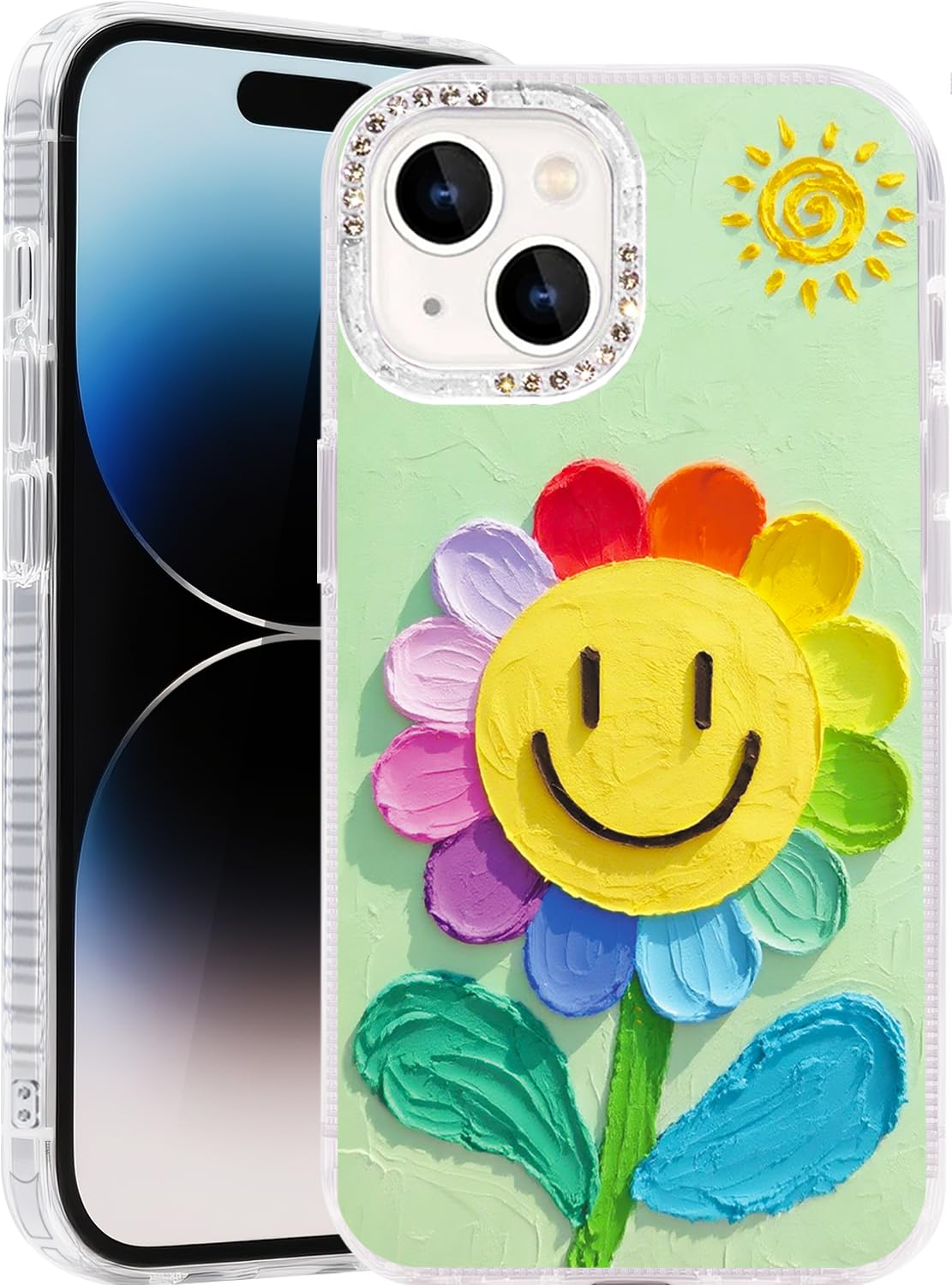Compatible with iPhone 17 Case,with [Soft Slim][Camera Protection] Cute Fishing Cats Shiny Aesthetic Phone Cover Anti-Yellowing Shockproof Protective Cover for Women Girl