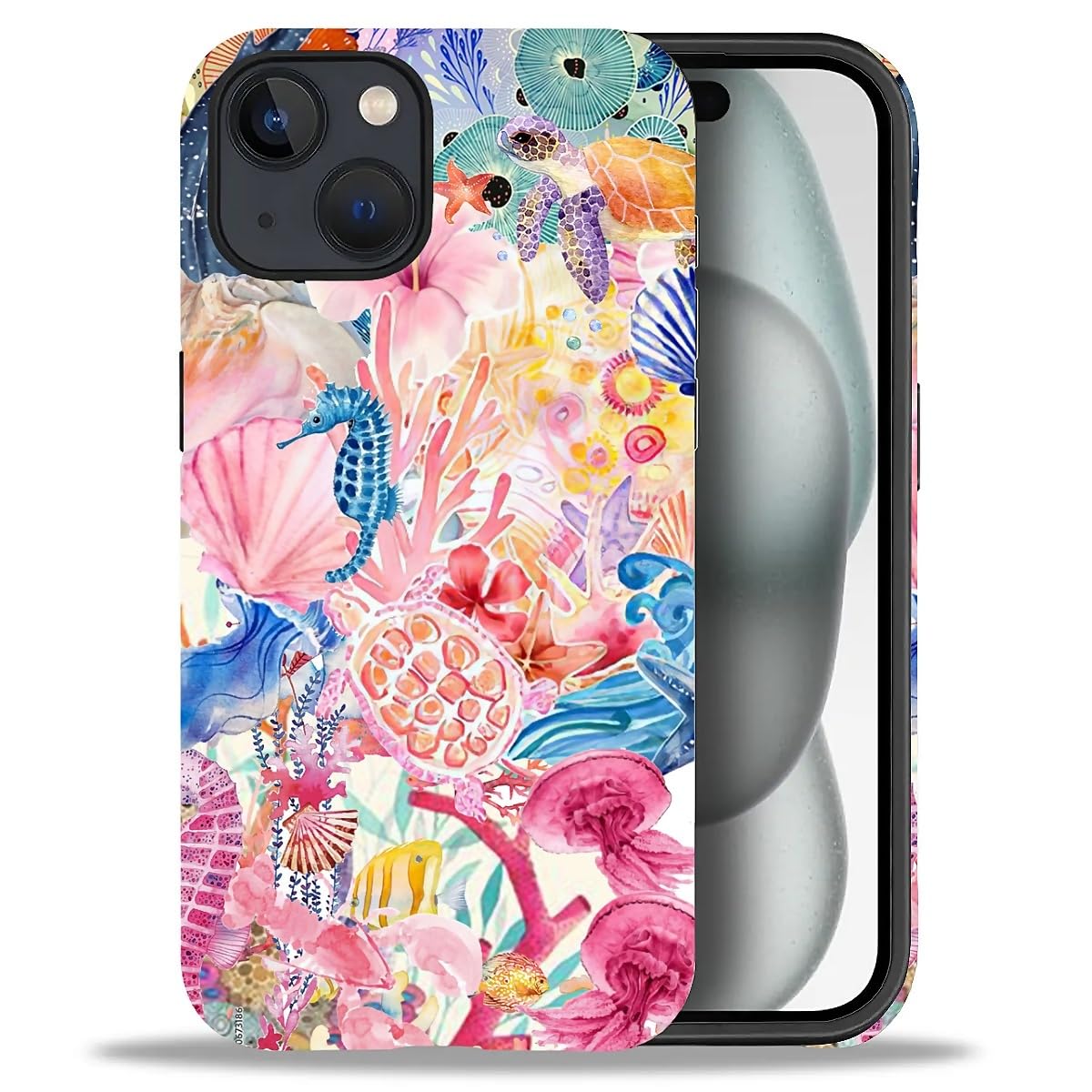 DAIZAG Phone Case Compatible with iPhone 13/14,Christmas Santa Claus Mixed 2 Layer Soft Silicone+Hard PC Ddouble Protection Ultra-Thin Phone Case for iPhone 13/14