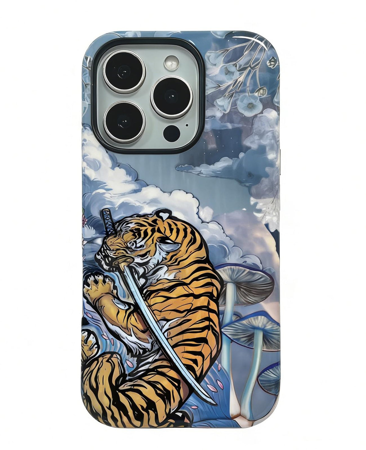 for iPhone 17 Pro Case Cute Retro Chinese-Style Tiger Phone Case Made of Hard PC Material, It Provides Full Protection with A Glossy Finish for Women (Green, iPhone 17 Pro)