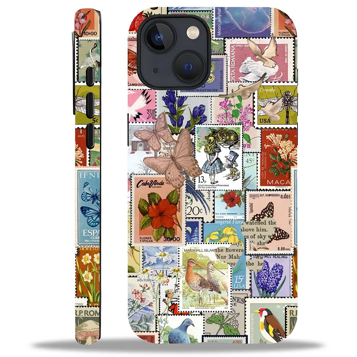 Case for iPhone 16 Pro Max,Aesthetic Frog Pond Splice Exquisitely Pattern Double Protective Phone Cover Cases Soft Silicone for iPhone 16 Pro Max