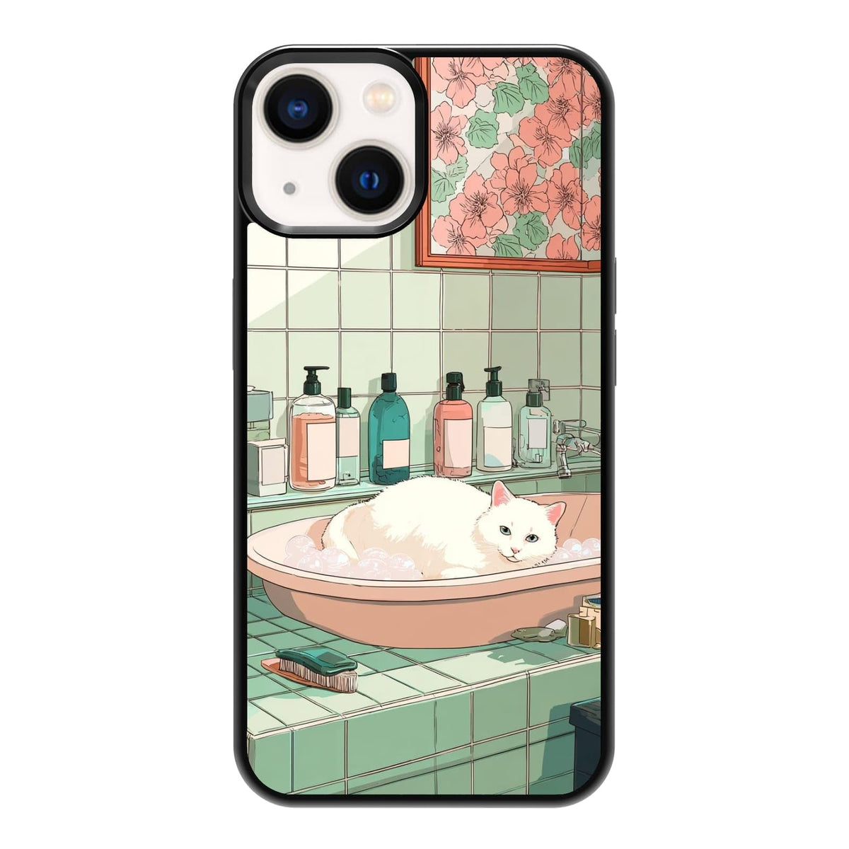 Plant Lover Black Cat Houseplants Indoor Garden Aesthetic Phone Case, Shockproof Protective Cover for iPhone 11 12 13 14 15 16 17 Pro Max Plus Mini XR 7 8 SE