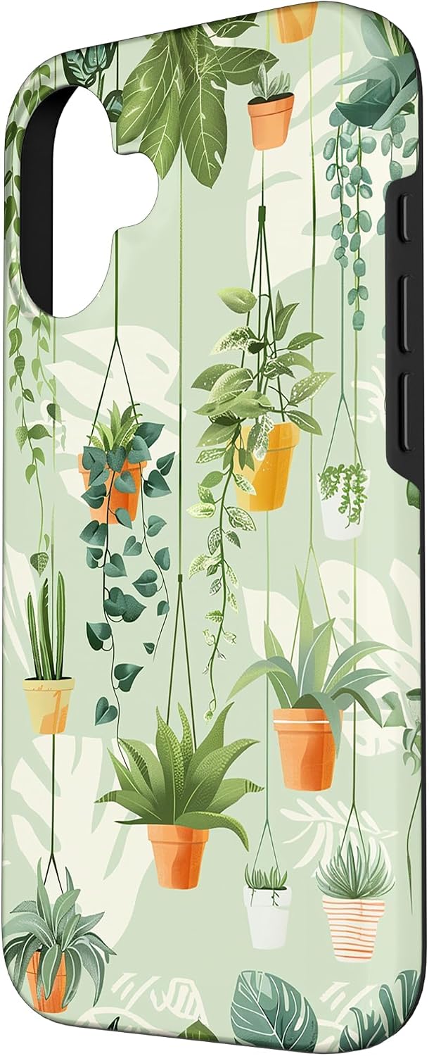 Potted Plants Botanical Gardening Case for iPhone 16