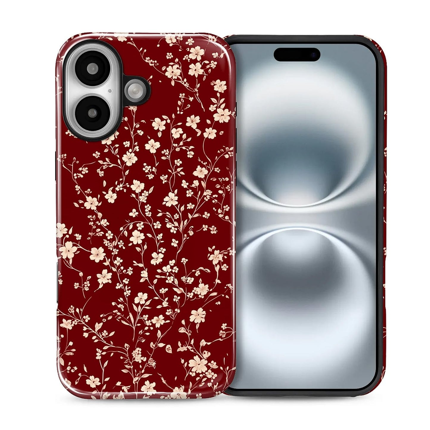 Compatible with iPhone 13 14 Case, Hybrid 2-Layer Case Shockproof Anti-Scratch for Girl Women Boy Men, Plant Collection for iPhone 13 14