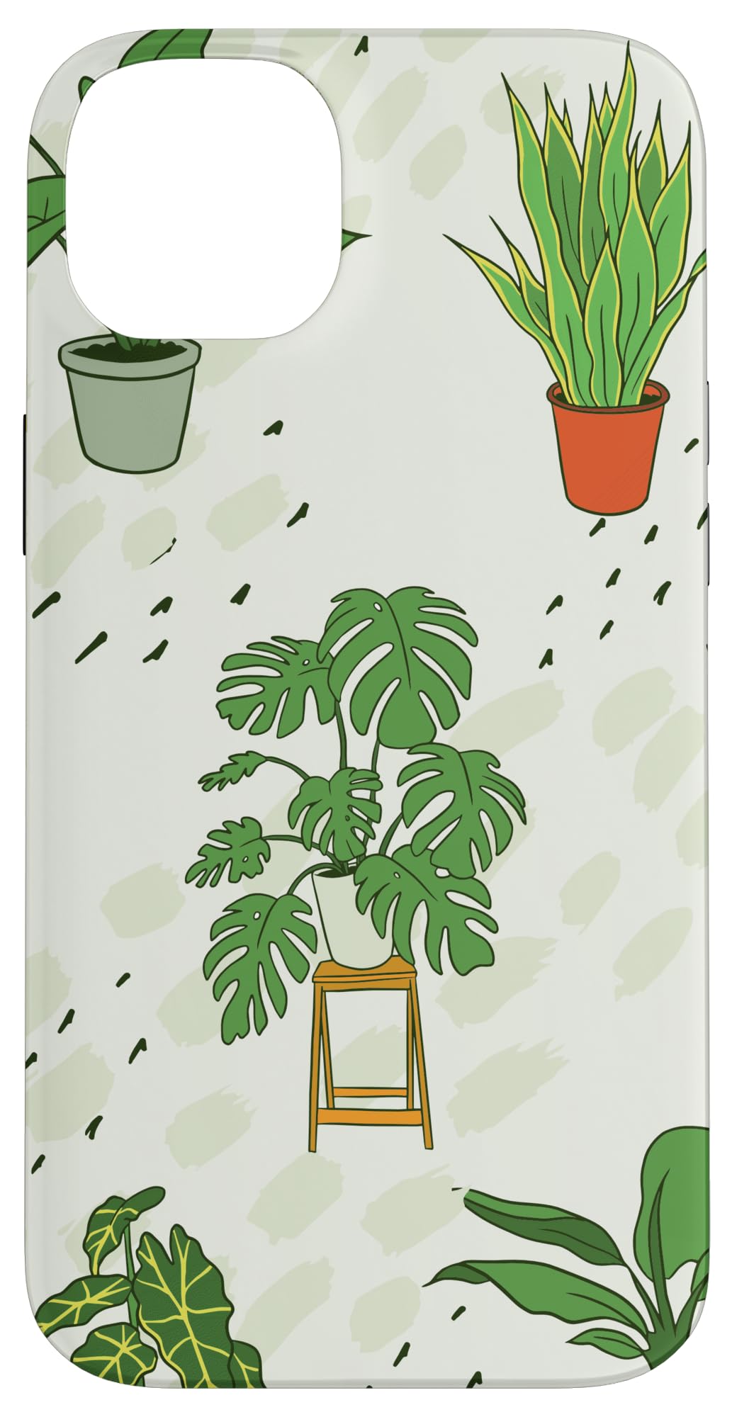 Monstera plant Houseplant Illustrations | Boho Nature Leaf Case for iPhone 15