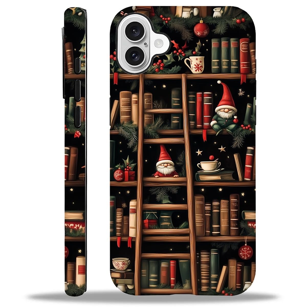 Case Compatible with iPhone 16,Christmas Decorations-Santa Claus Hybrid 2-Layer Hard Shell+Silicone Double Protective Scratch-Resistant Shockproof Case for iPhone 16