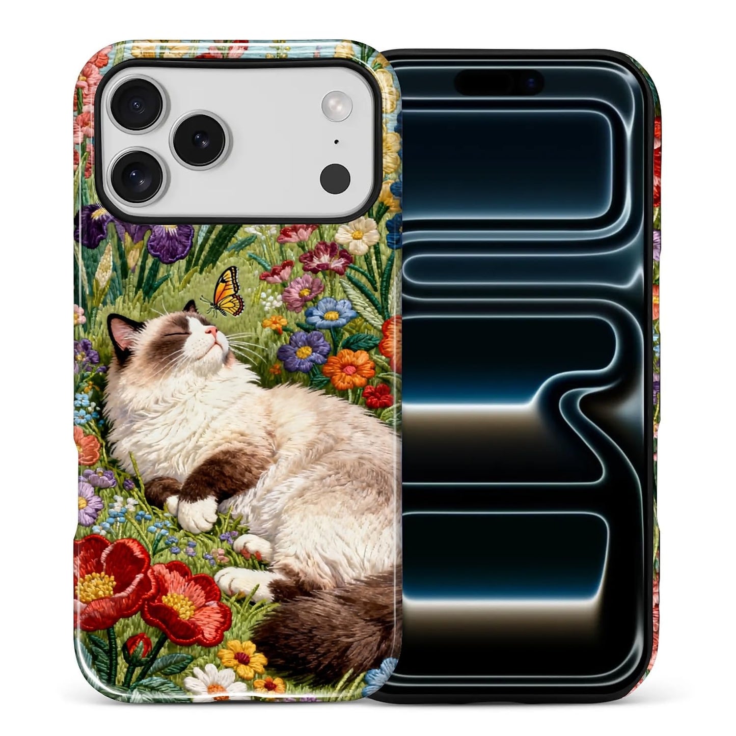 Case for iPhone 15, Shockproof Hybrid Protective Phone Case, Dual-Layer Drop Protection Anti-Scratch, Cozy Cats