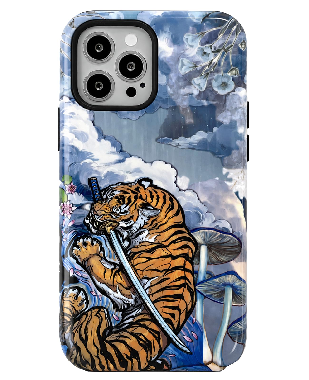 for iPhone 17 Pro Case Cute Retro Chinese-Style Tiger Phone Case Made of Hard PC Material, It Provides Full Protection with A Glossy Finish for Women (Green, iPhone 17 Pro)