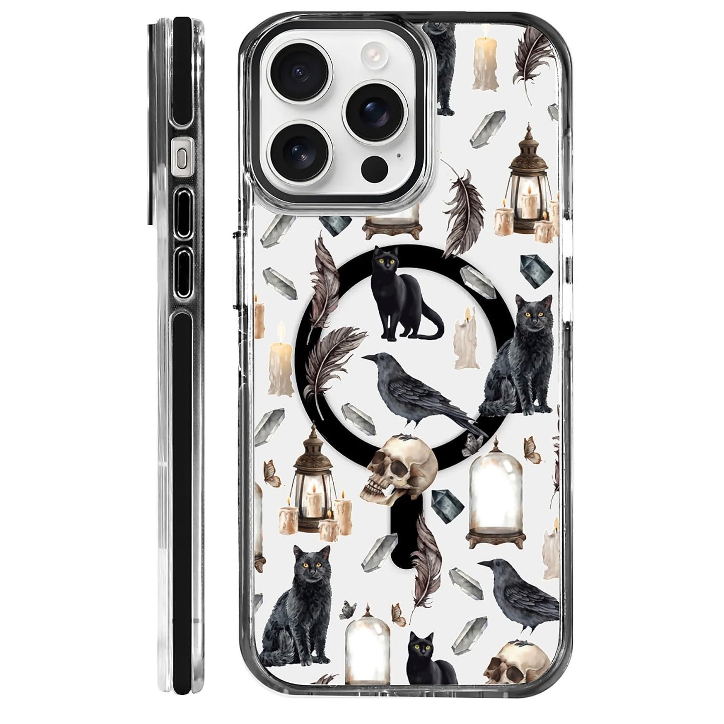 for iPhone 15 Case,Compatible with MagSafe,The Transparent TPU Silicone Protects The Phone Case from Drops, Slips and Fingerprints.Blue Ocean Whale Shark Octopus Turtle Collage