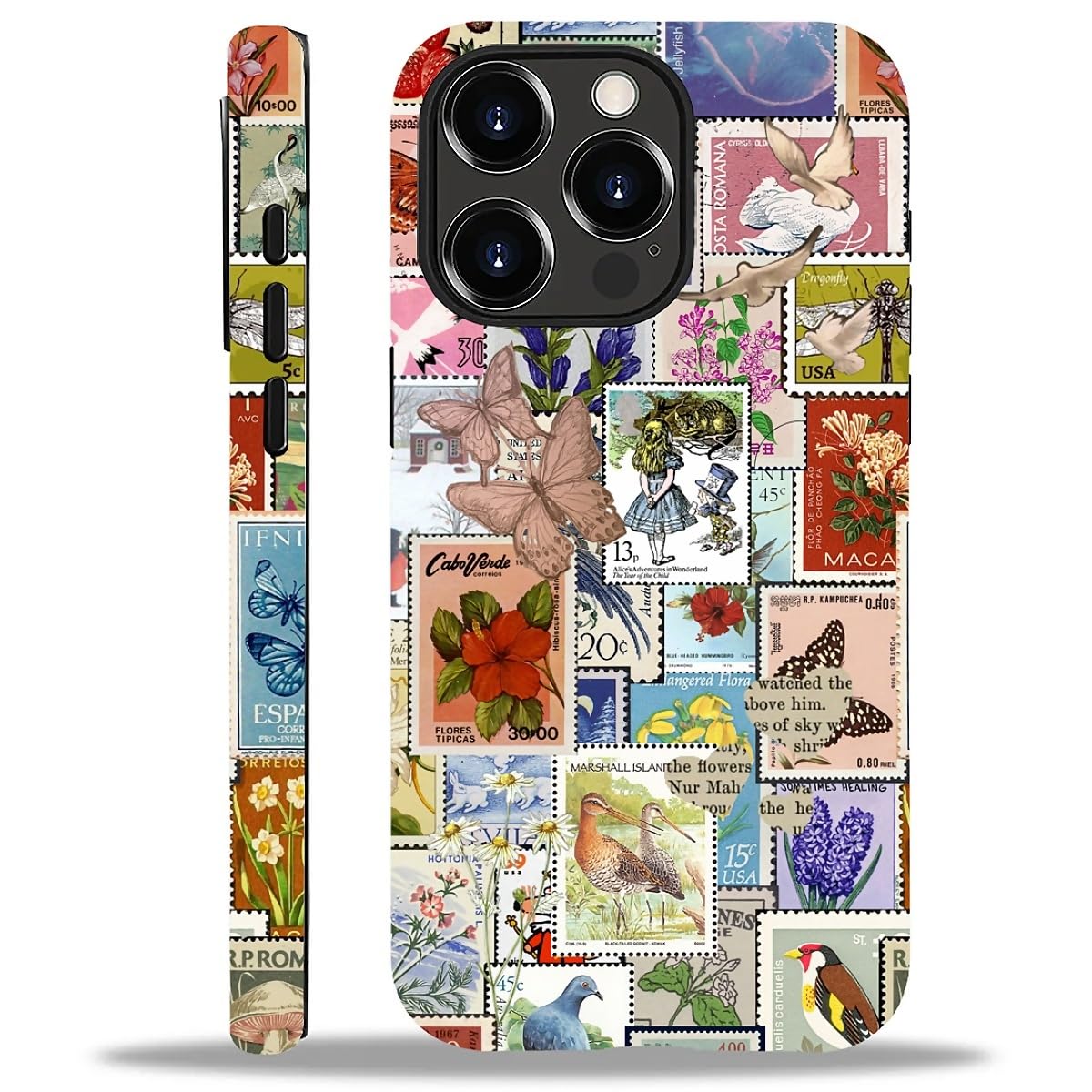 Case for iPhone 16 Pro Max,Aesthetic Frog Pond Splice Exquisitely Pattern Double Protective Phone Cover Cases Soft Silicone for iPhone 16 Pro Max
