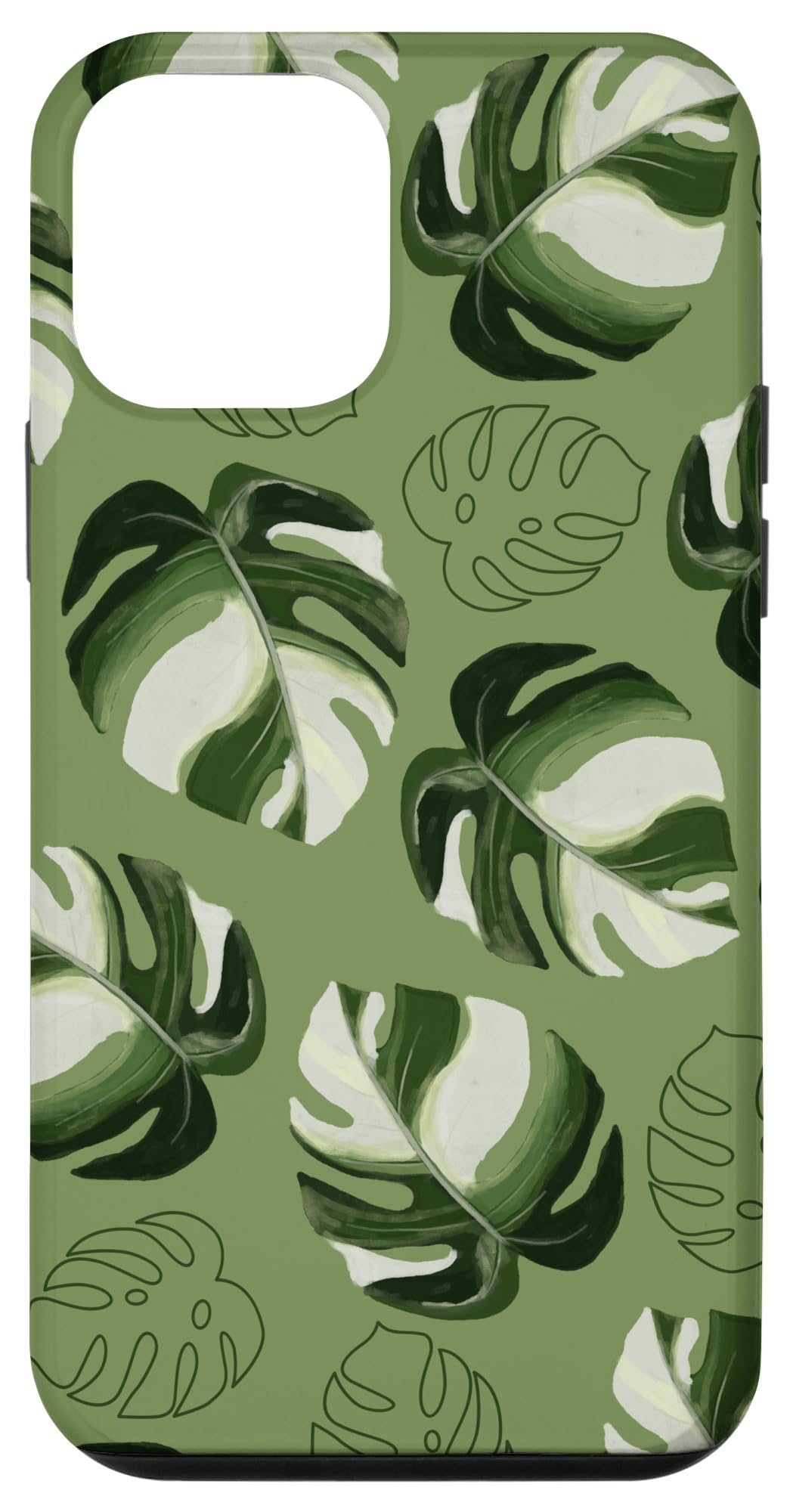 Monstera Deliciosa Leaves Plant Leaf Botanical Nature Case for iPhone 15