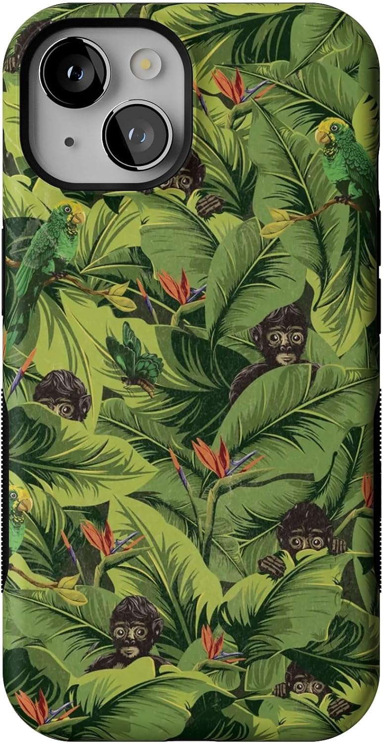 Casely iPhone 14 Case | Hanging Around | Potted Plants Floral | Bold Protective Design | Compatible with MagSafe