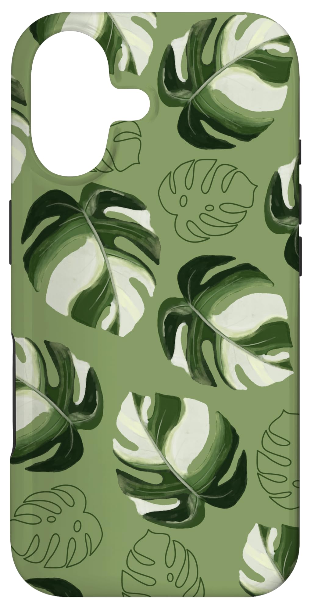 Monstera Deliciosa Leaves Plant Leaf Botanical Nature Case for iPhone 15