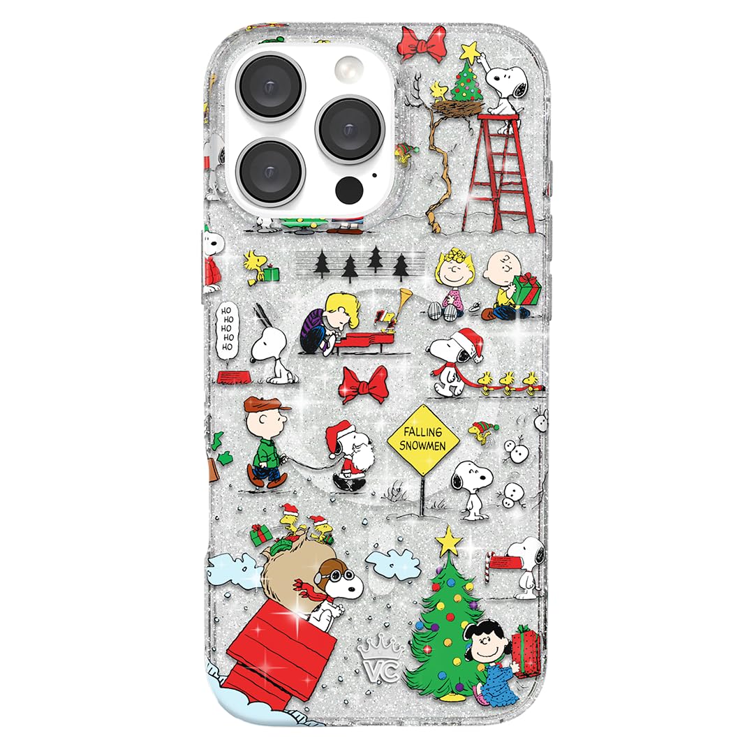 VELVET CAVIAR Christmas Phone Case for iPhone 16 - Compatible with MagSafe [10ft Drop Tested] - Holiday Peppermint Glitter Winter Theme