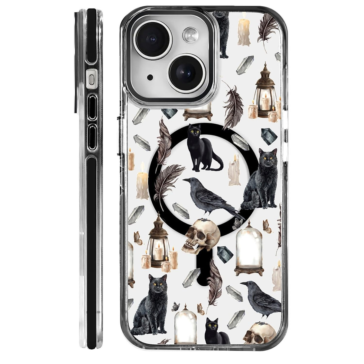for iPhone 15 Case,Compatible with MagSafe,The Transparent TPU Silicone Protects The Phone Case from Drops, Slips and Fingerprints.Blue Ocean Whale Shark Octopus Turtle Collage