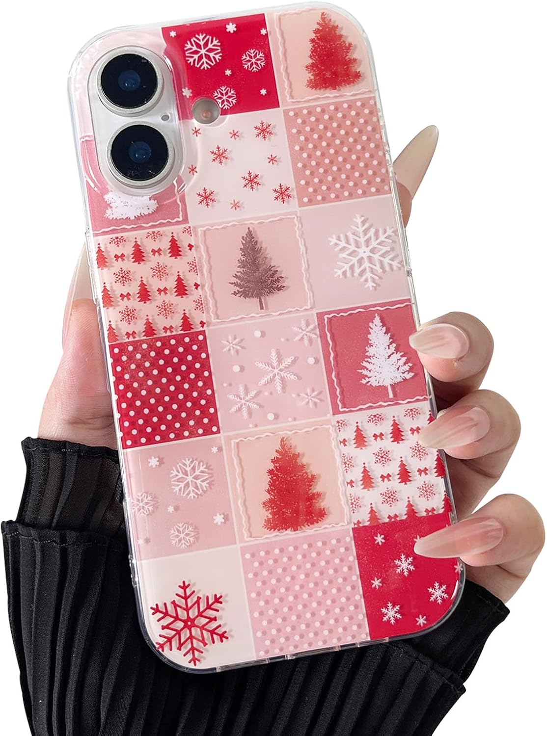 ZTOFERA Cute Aesthetic Case for iPhone 16-Christmas | Drop Protection/Slim and Glossy/Soft TPU Shockproof Phone Cover for Women Girls