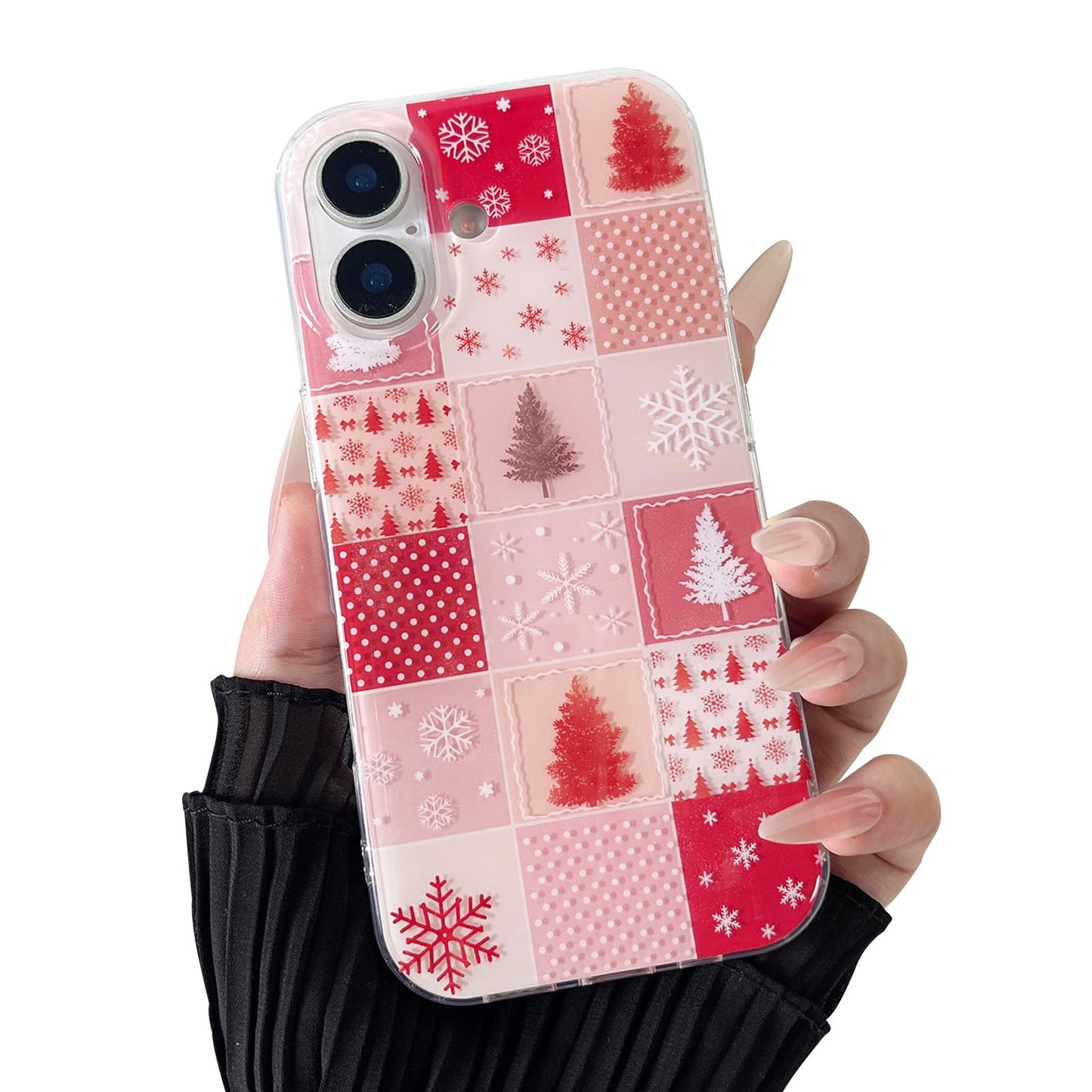ZTOFERA Cute Aesthetic Case for iPhone 16-Christmas | Drop Protection/Slim and Glossy/Soft TPU Shockproof Phone Cover for Women Girls