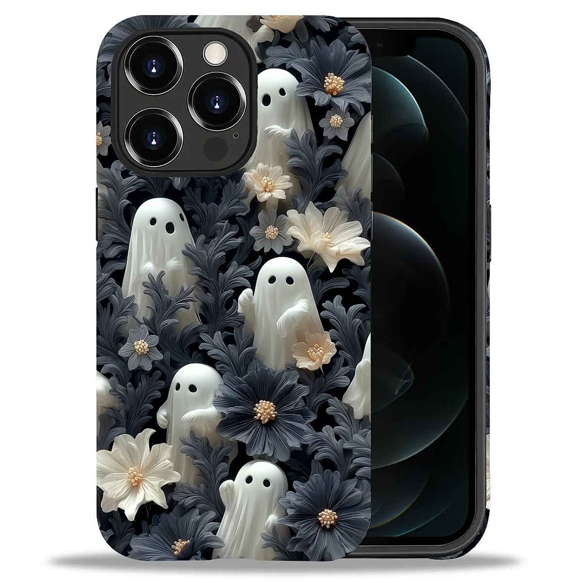 Case for iPhone 17,Drop Protection Hybrid 2-Layer Hard Phone Cover-Vintage Christmas Stamps Collage
