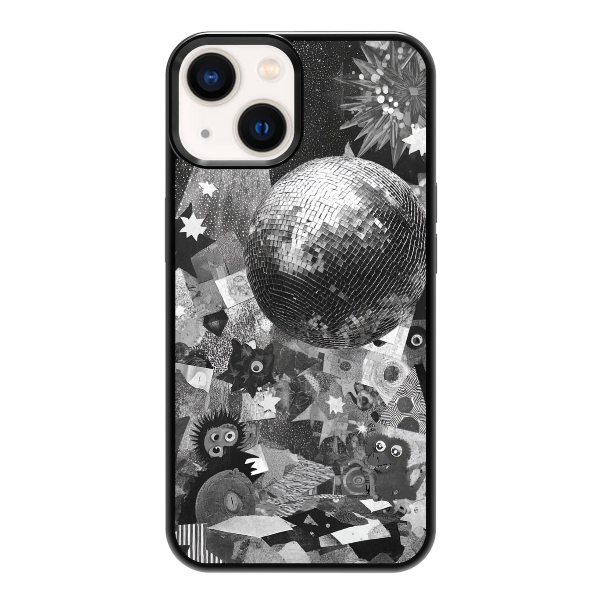 Dark Botanical Wildflower Forest Green Leaf White Blossom Nature Art Phone Case, Shockproof Protective Cover for iPhone 11 12 13 14 15 16 17 Pro Max Plus Mini XR 7 8 SE