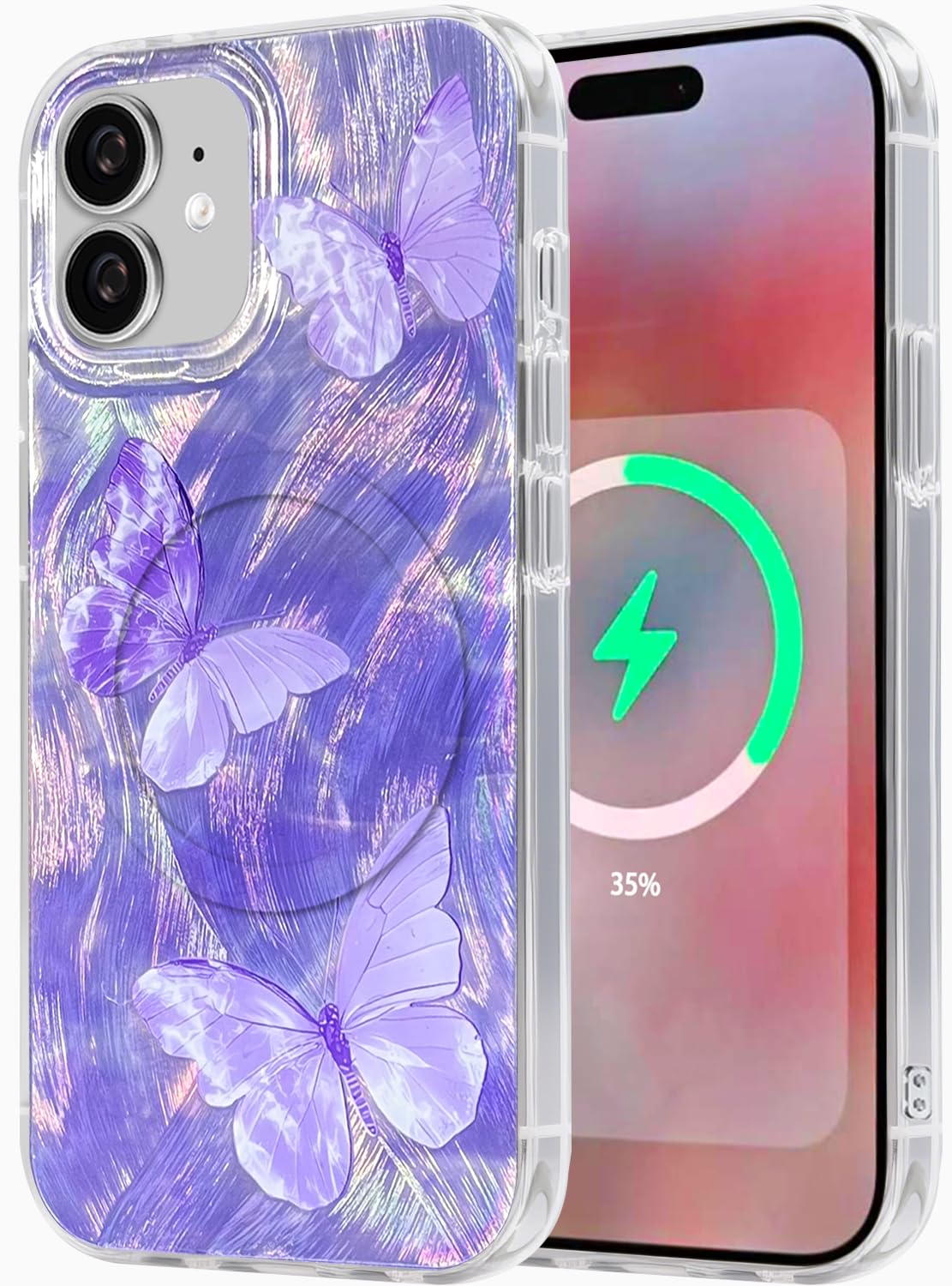 Compatible with iPhone 17 Pro Case,with [Soft Slim][Camera Protection] Cute Fishing Cats Shiny Aesthetic Phone Cover Anti-Yellowing Shockproof Protective Cover for Women Girl