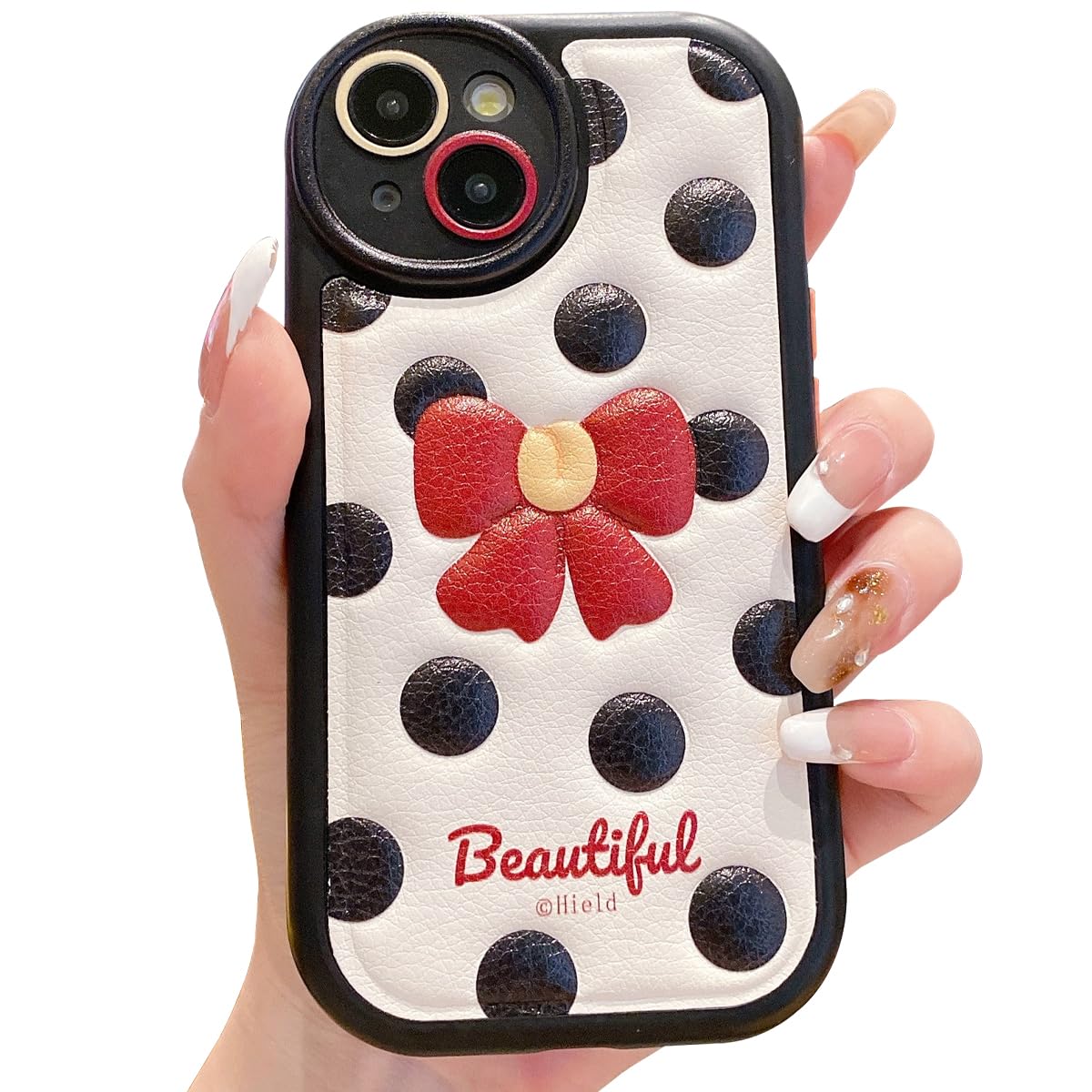 Compatible with iPhone 16 Pro Cute Case, Kawaii Phone Case TPU Leather Cute Bear Cartoon case Soft Rubber Shockproof Protective for iPhone 16 Pro Case Cover for Women Girls