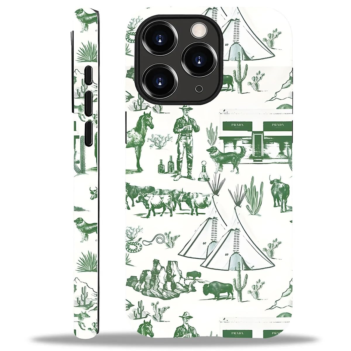 Case for iPhone 16 Pro Max,Aesthetic Frog Pond Splice Exquisitely Pattern Double Protective Phone Cover Cases Soft Silicone for iPhone 16 Pro Max