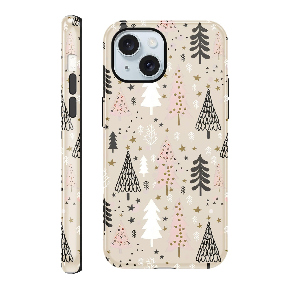 Merry Christmas Phone Case for iPhone 13/14, Cute Case with Candy Gingerbread Man Pattern, Hybrid Durable Shockproof Soft Silicone Cover for Girl Women Men Boys