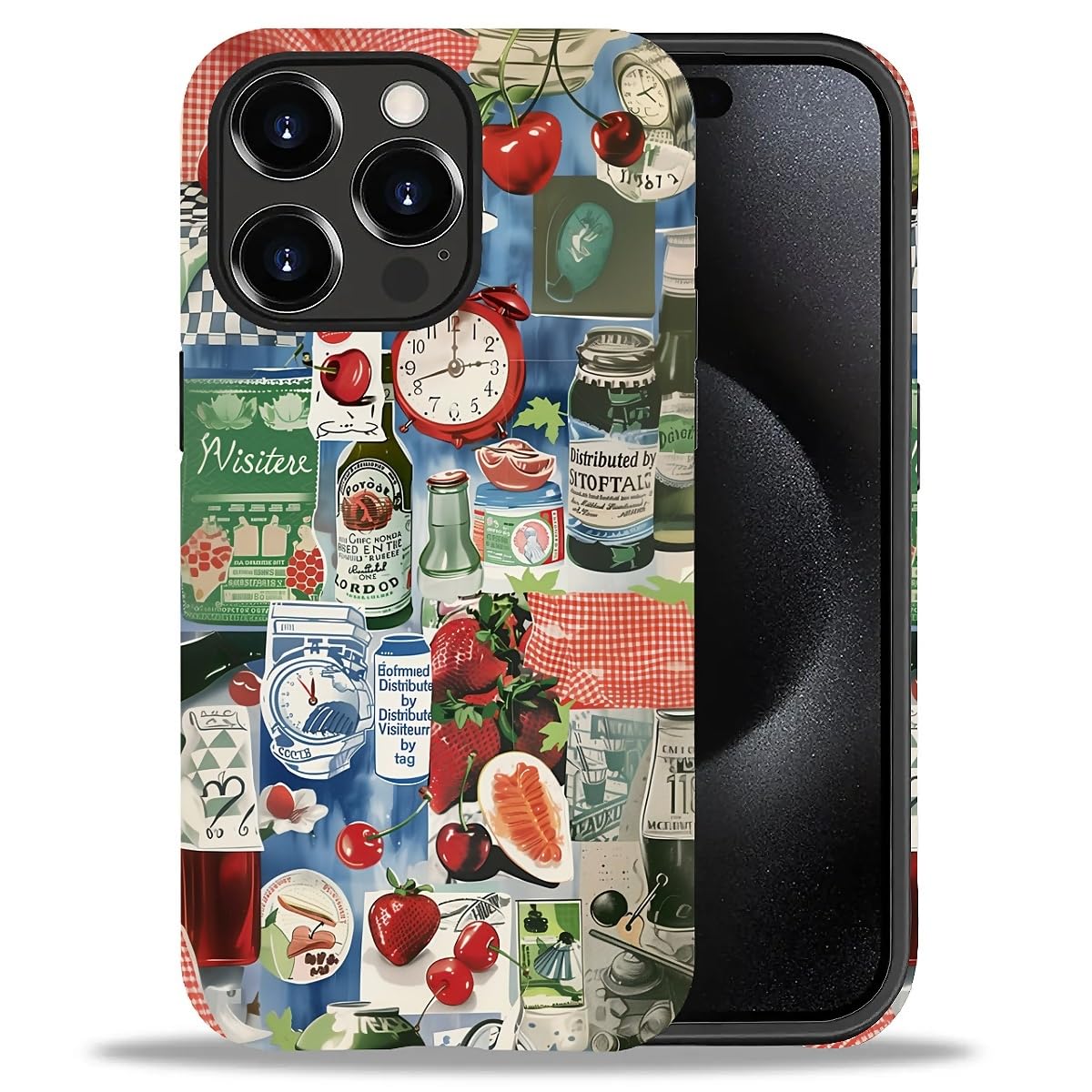 DAIZAG Phone Case Compatible with iPhone 13/14,Christmas Santa Claus Mixed 2 Layer Soft Silicone+Hard PC Ddouble Protection Ultra-Thin Phone Case for iPhone 13/14