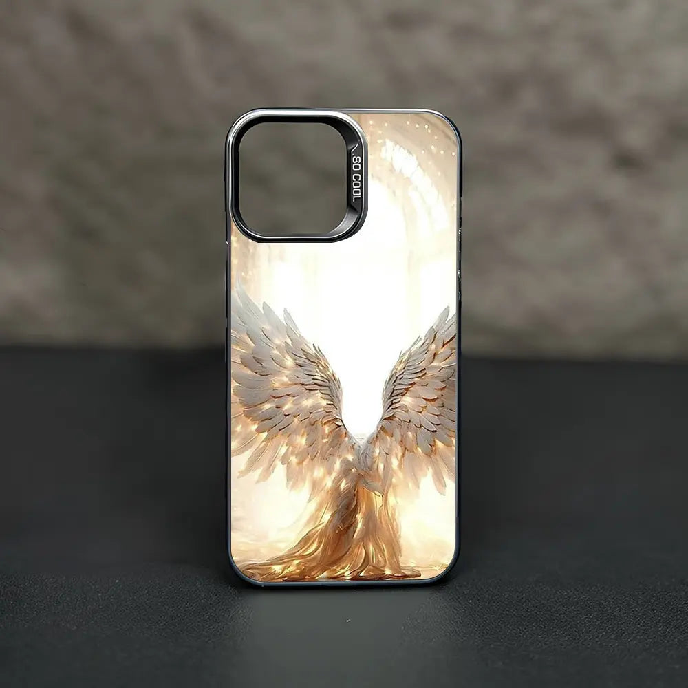 A stylish and minimalist phone case, inspired by angel wings and divine light elements. It's non-slip, drop-resistant, and durable, making it an ideal gift for the holidays.Compatible with iPhone 17 16 15 14 13 12 11 PRO MAX PLUS,AIR and iPhone XR XS MAX