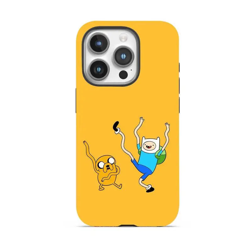 Cute Adventure Time Characters Collage Design Fan Art Magnetic Tough Case Phone Cover for Cartoon Network Fans Durable Protective Magsafe Case Funny Accessory Shockproof Cellphone Casing
