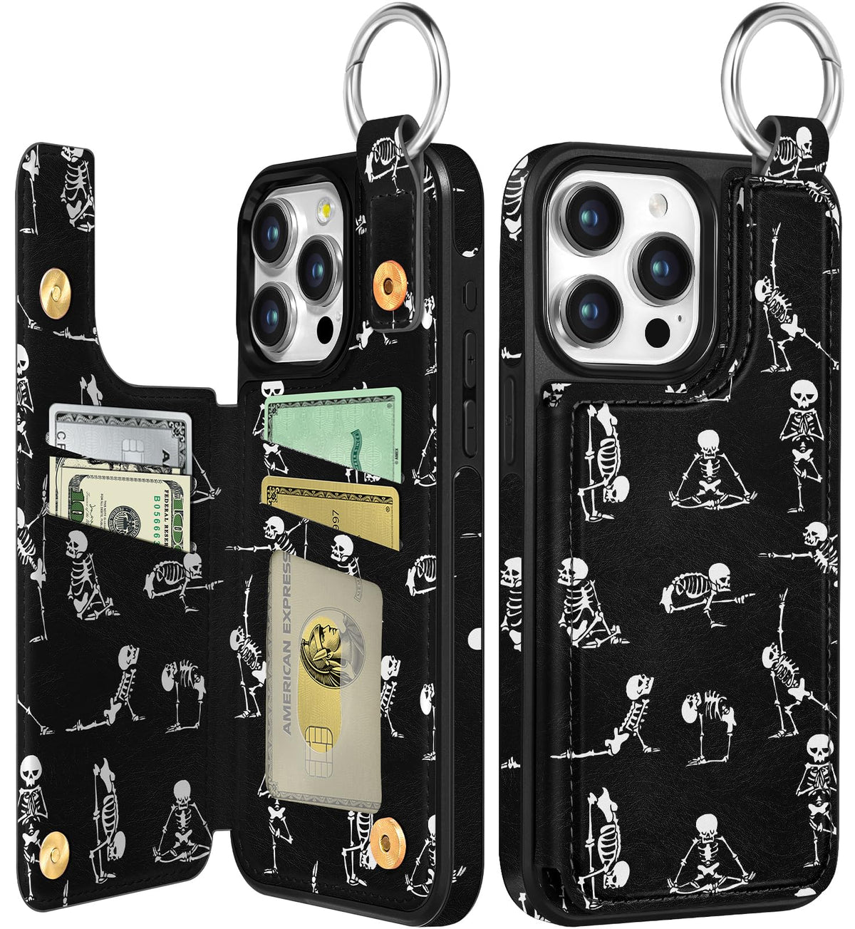 Shorogyt Compatible with iPhone 17 Pro Max Wallet Case with Card Holder - Cute Dog Lover Design Kickstand for Magnetic Clasp Back Flip Folio Leather Phone Covers for Women Men Girls