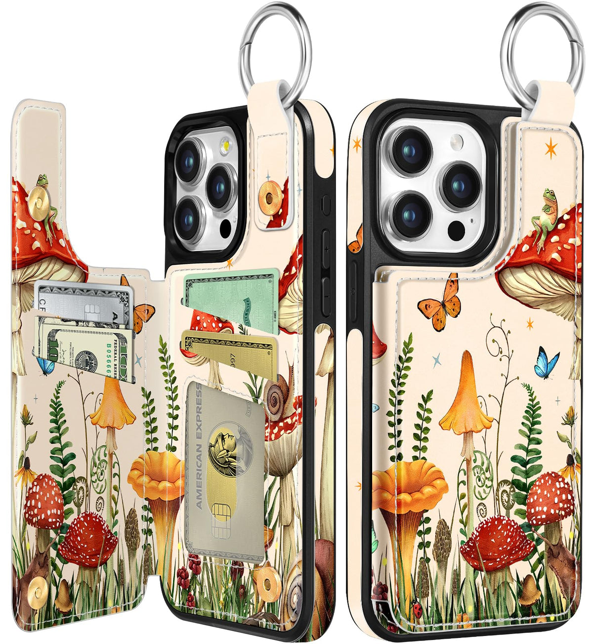 Shorogyt Compatible with iPhone 17 Pro Max Wallet Case with Card Holder - Cute Dog Lover Design Kickstand for Magnetic Clasp Back Flip Folio Leather Phone Covers for Women Men Girls