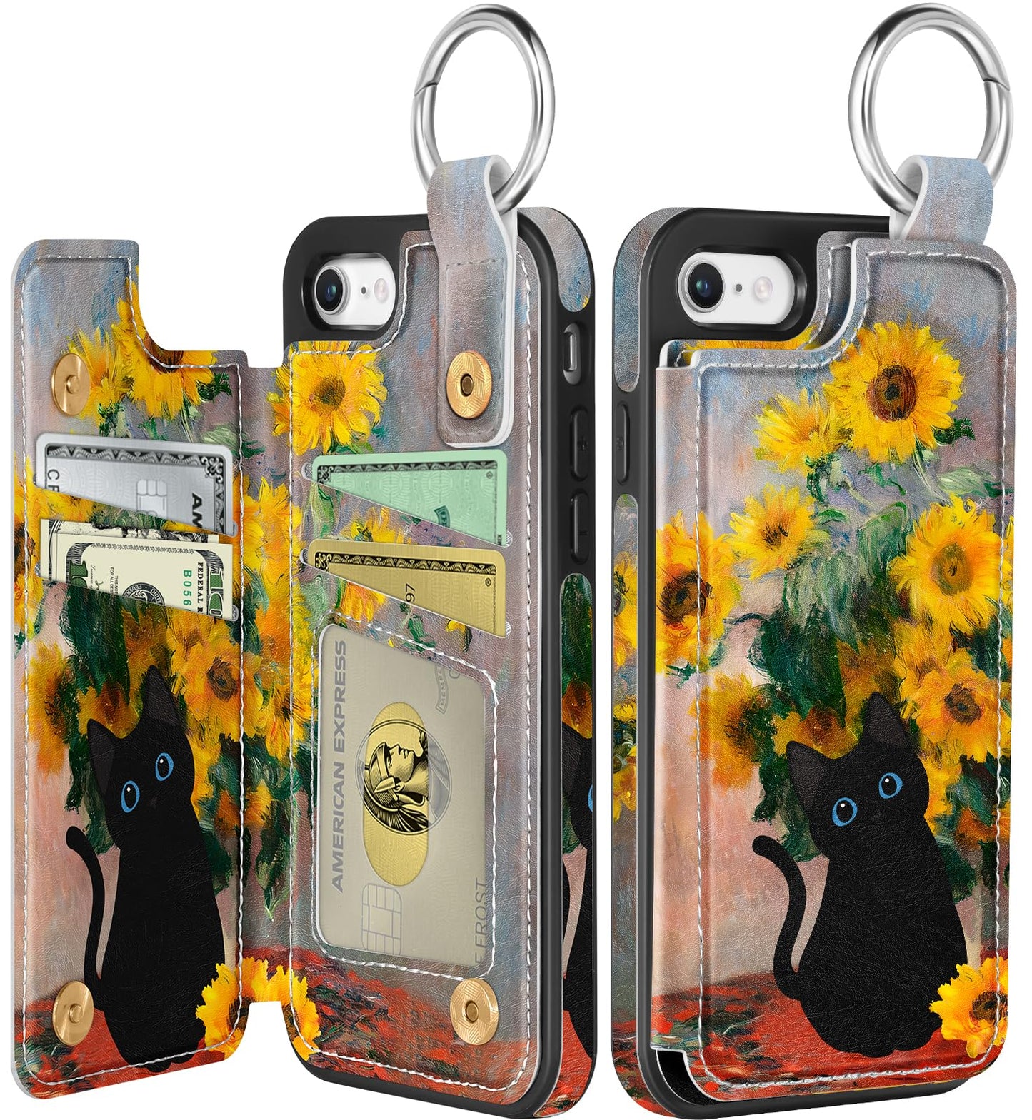 Shorogyt Compatible with iPhone 17 Pro Max Wallet Case with Card Holder - Cute Dog Lover Design Kickstand for Magnetic Clasp Back Flip Folio Leather Phone Covers for Women Men Girls