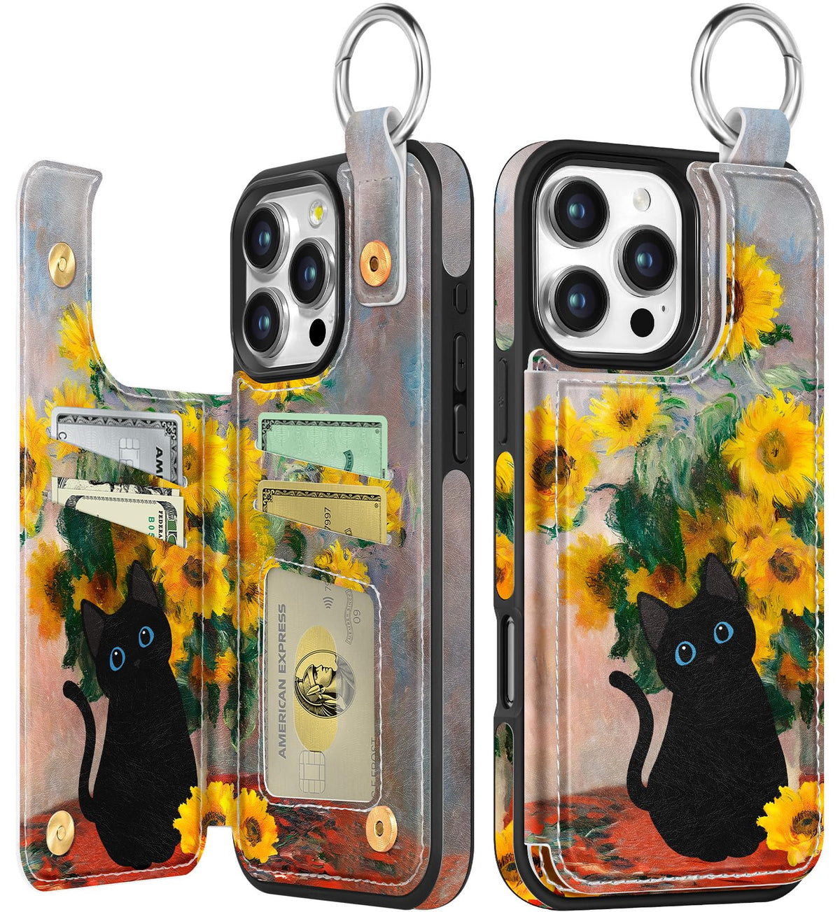 Shorogyt Compatible with iPhone 17 Pro Max Wallet Case with Card Holder - Cute Dog Lover Design Kickstand for Magnetic Clasp Back Flip Folio Leather Phone Covers for Women Men Girls