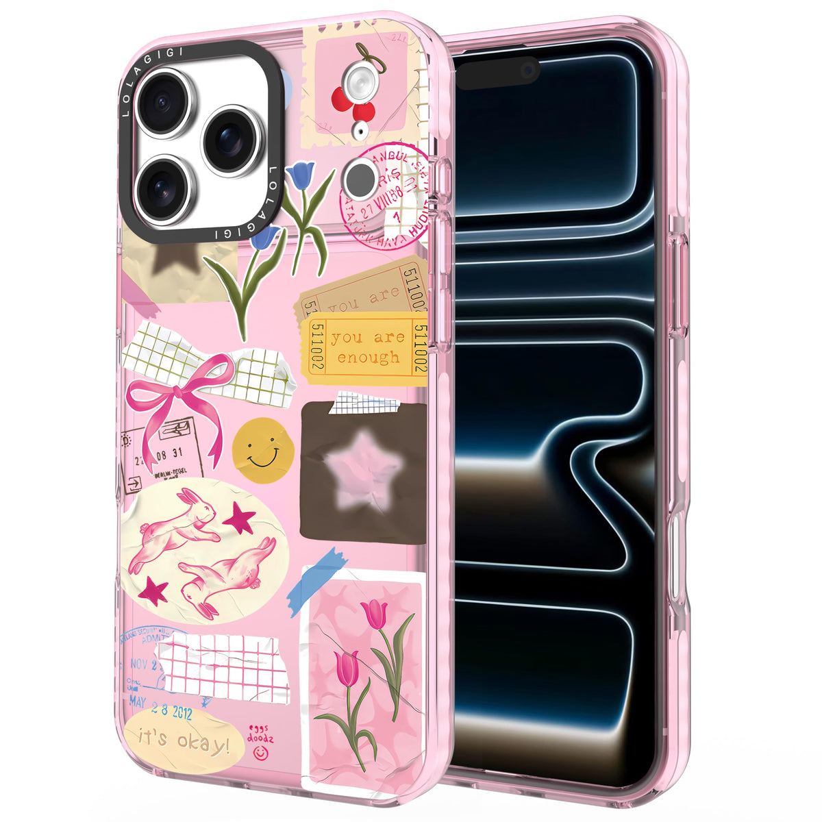 Case for iPhone 16 Pro Max Purple Cute Puppy Dog Animal Print | Kawaii Aesthetic Girly Design, Supports Wireless Charging, Shockproof Protection Soft TPU Phone Cover, 6.9"