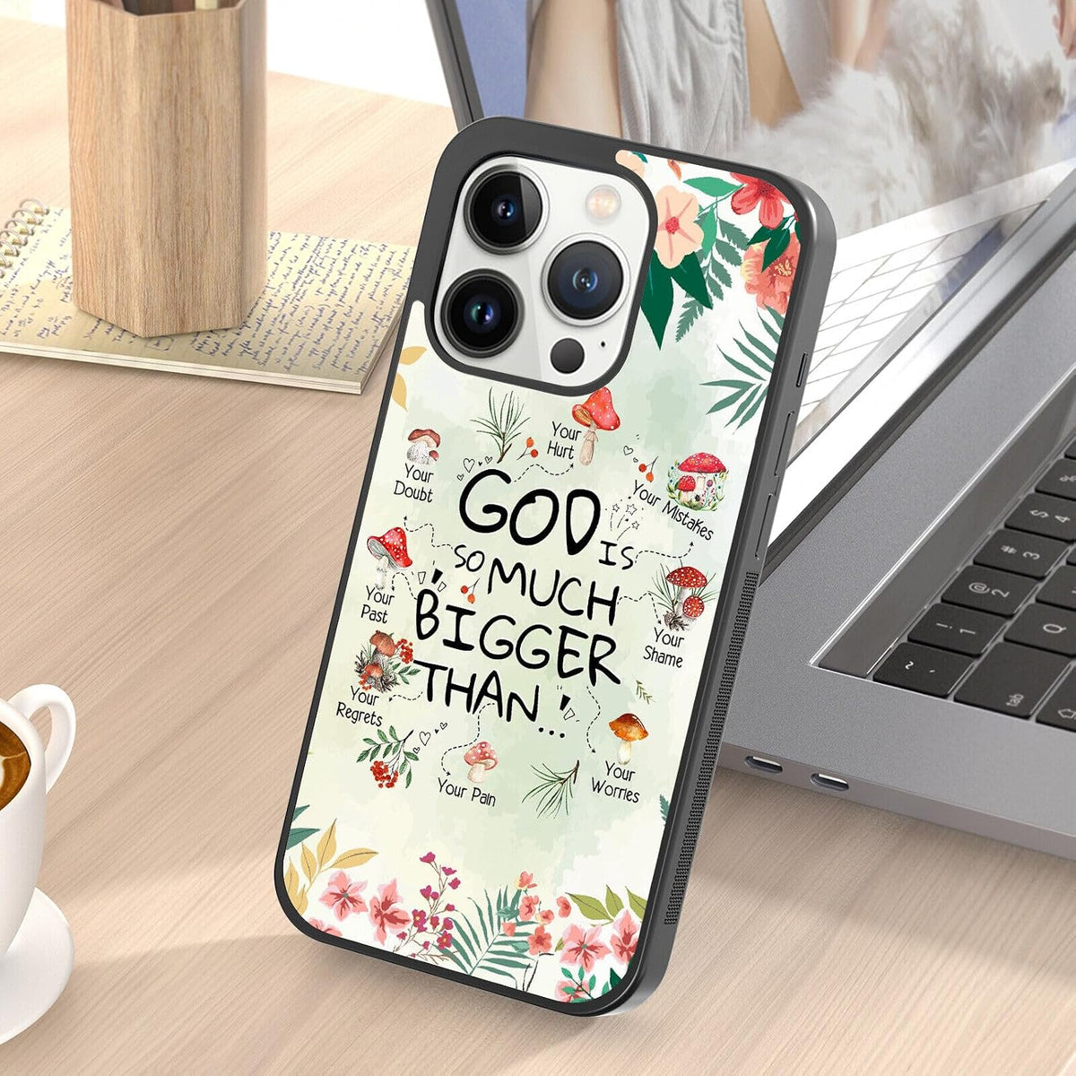 Healing Words for Anxiety Cute Plant Lover Phone Cases for Samsung S A Note Z FILP 3 4 5 6 for iPhone 8 11 12 13 14 15 16 17 Pro Max Plus Mini - Mushroom