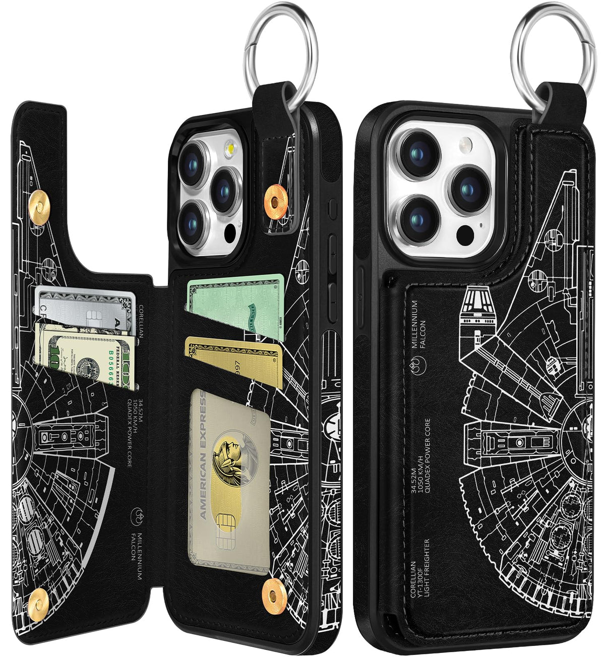 Shorogyt Compatible with iPhone 17 Pro Max Wallet Case with Card Holder - Cute Dog Lover Design Kickstand for Magnetic Clasp Back Flip Folio Leather Phone Covers for Women Men Girls