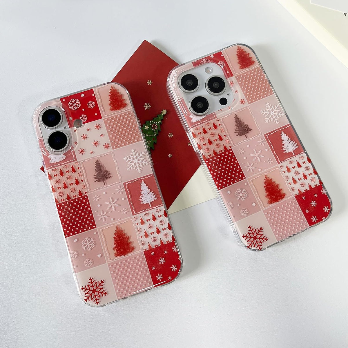 ZTOFERA Cute Aesthetic Case for iPhone 16-Christmas | Drop Protection/Slim and Glossy/Soft TPU Shockproof Phone Cover for Women Girls